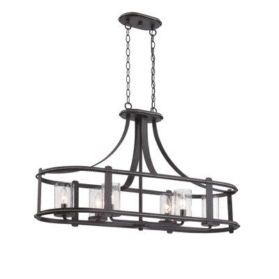 Luminaire suspendu linéaire à 6 lumières pour îlot de cuisine Maltby
