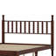 Lit plateforme grand en bois avec tête de lit en forme de gourde, lit plateforme de style rétro avec support en lattes de bois