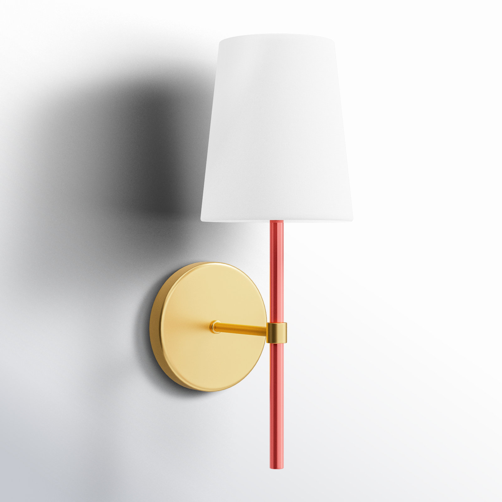 Single Light Dimmable Armed Sconce, Burnished Brass CRL