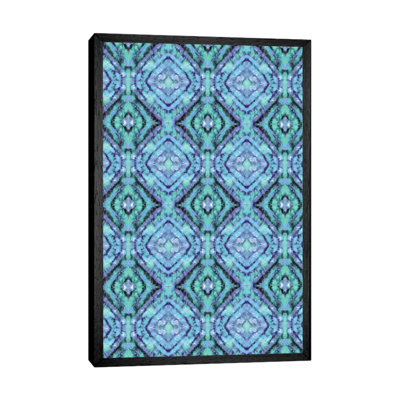 Shibori Boho Nomadic Mirrored 1 Piece Wall Art on Canvas