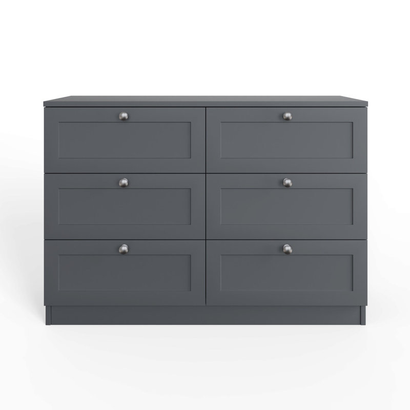Artus Shaker 6 Drawer Chest Of Drawers Matt Grey
