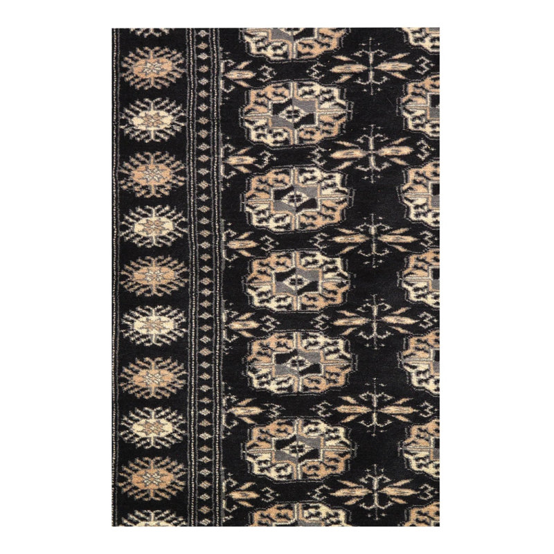 Ashtion Wool Oriental Area Rug in Blue