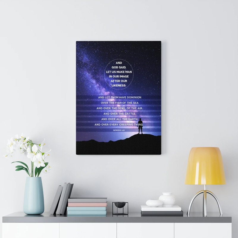 Fish Of The Sea Genesis 1:26 - Wrapped Canvas Print, 41cm H x 30cm W