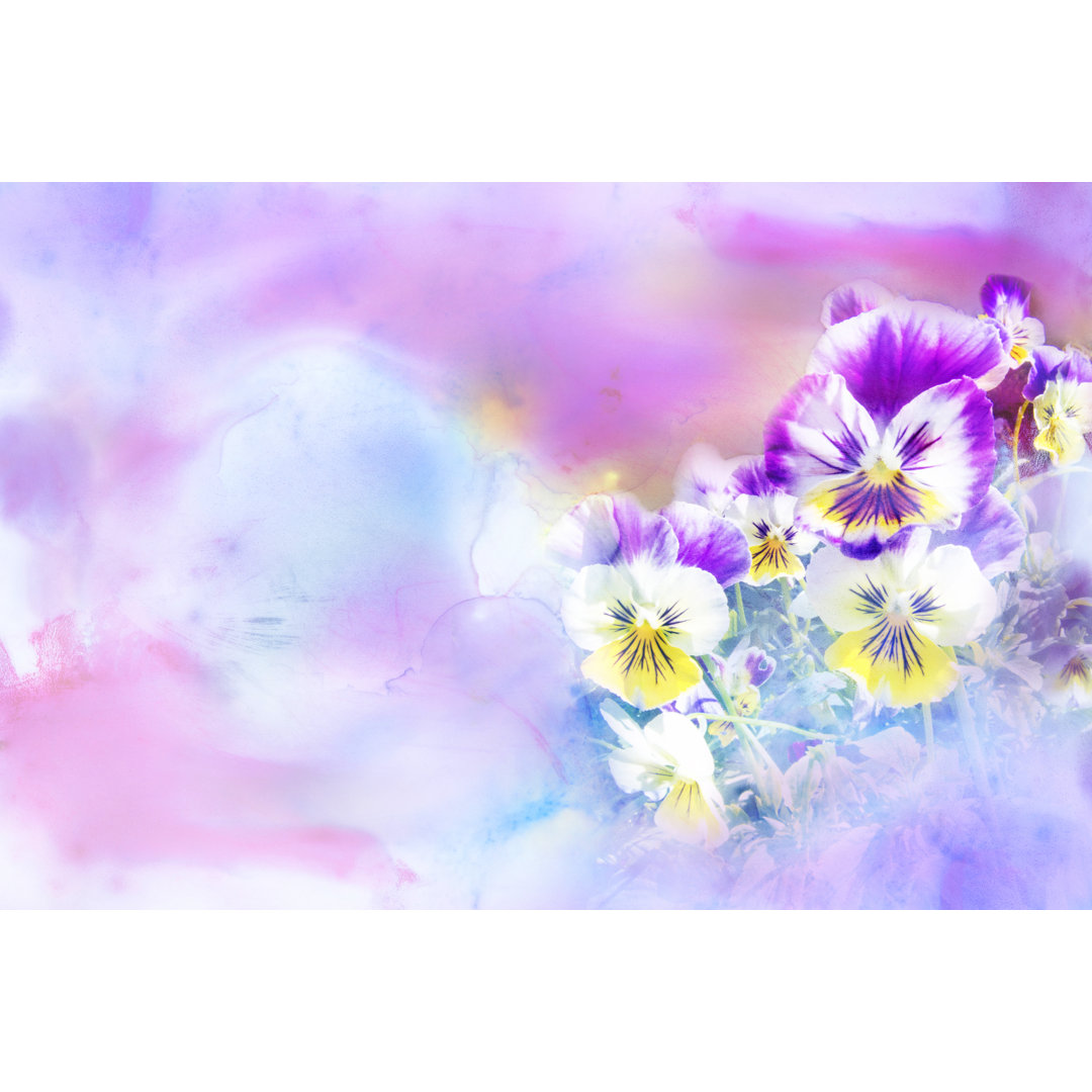 Blumen-Aquarell-Illustration - Leinwandbild