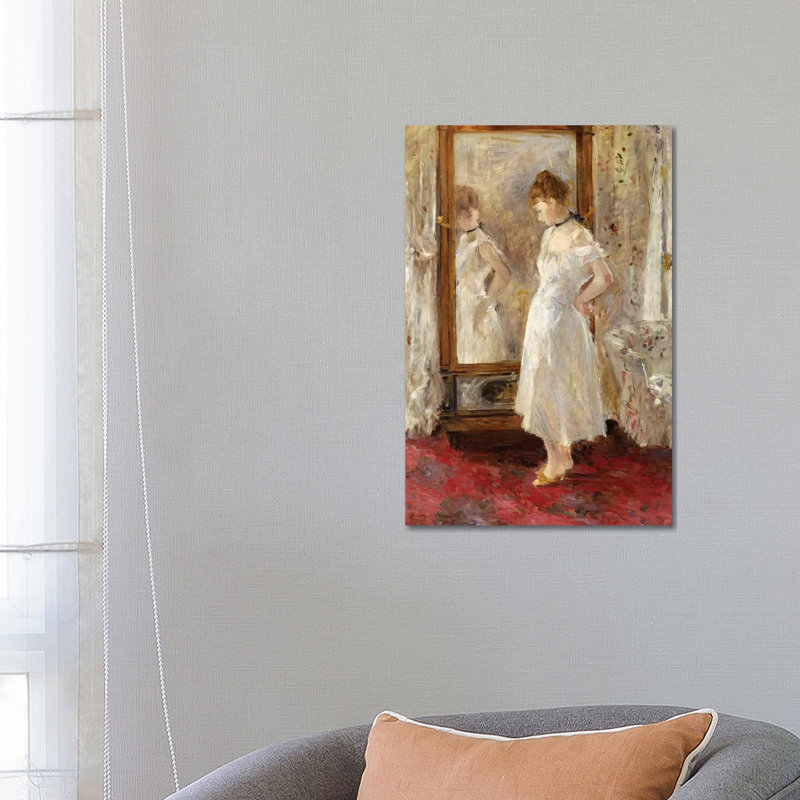 The Psyche Mirror, 1876 by Berthe Morisot - Wrapped Canvas Painting