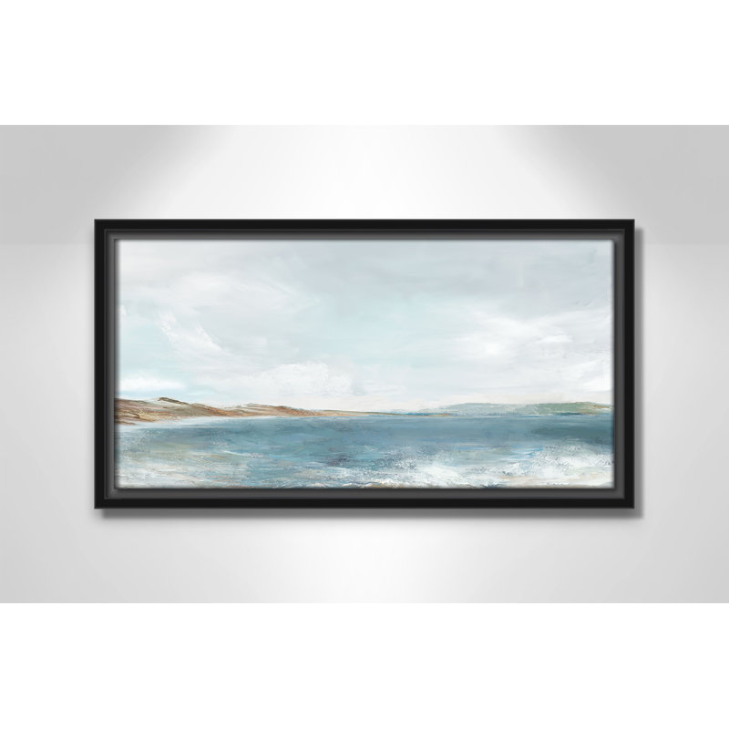 Échos en bleu - version panoramique par PI Studio, H 9,5 po x l 17,5 po, Noir