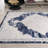 Amee Ornate Medallion Modern Ivory/Navy Rug-1044855309