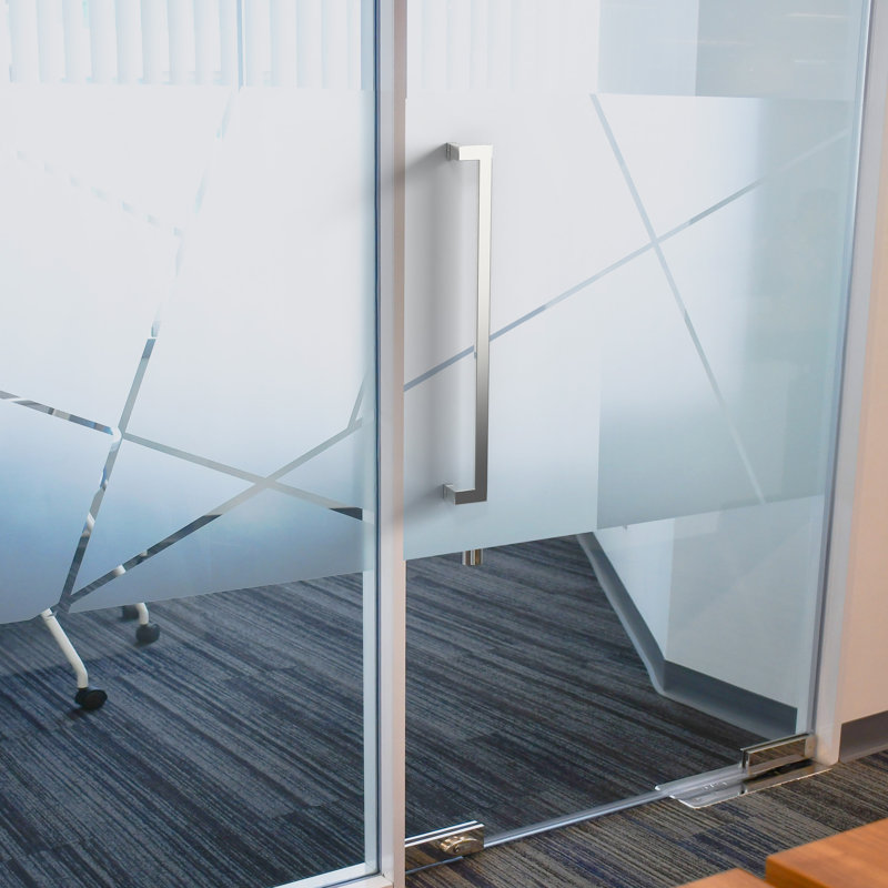 Poignée de porte satinée à pousser / tirer en acier inoxydable - Poignée de porte en acier inoxydable pour porte d'entrée en verre