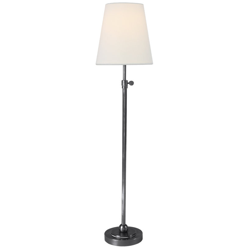 Thomas O'Brien Bryant 1 - Light Standard, Antique Silver, Fabric