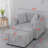 44.9"Soft  Modular Sofa Single - Very Comtable & Stylish. Matches 30.7" Ottoman With Hydraulic Lift. Ideal   & ,  Grey-1785494648