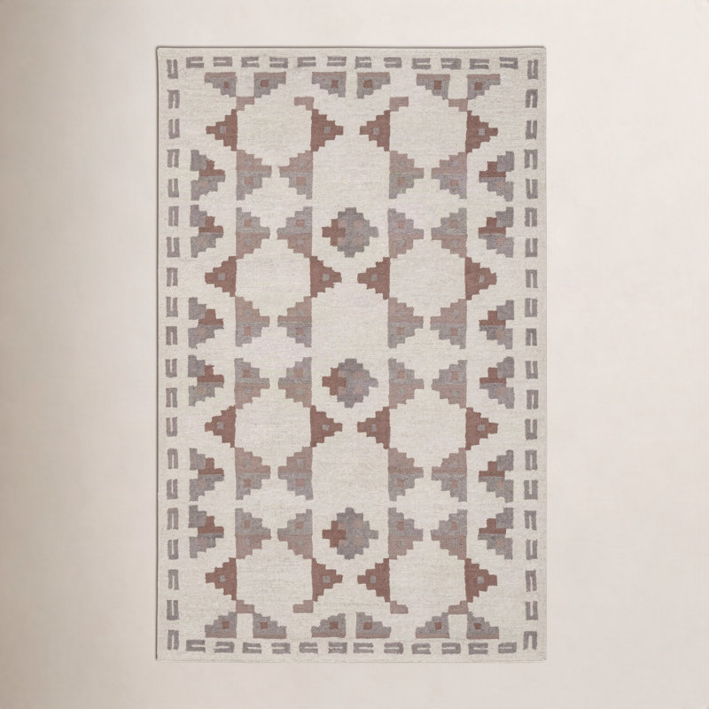 Tapis rectangulaire en laine Elsey, Rectangle de 5 pi x 8 pi