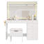 Ensemble coiffeuse avec tabouret et miroir Maspeth