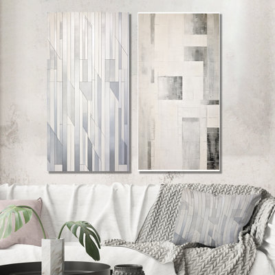 Dainis - Ensemble de 2 impressions sur toile à formes abstraites