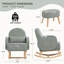 Chaise berçante rembourrée avec repose-pieds Teddy-142589907
