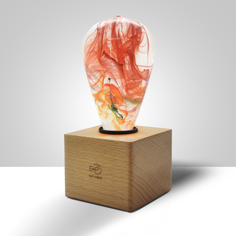 Lampe de table en bois 6,3 po