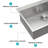 36 X 22 X 9 Inch Kitchen Sink Drop In 16 Gauge Stainless Steel 36" Single Bowl Topmount Kitchen Sink Basin