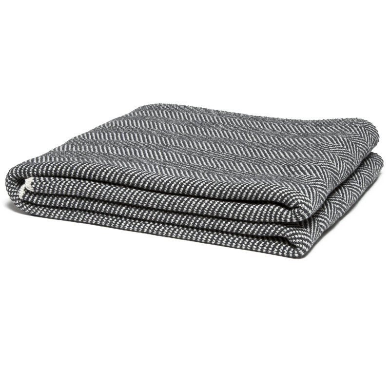 Knitted Throw Blanket, Smoke