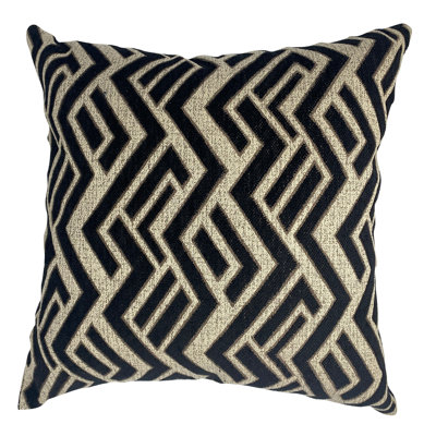 Oreiller carré en mélange de duvet à chevrons