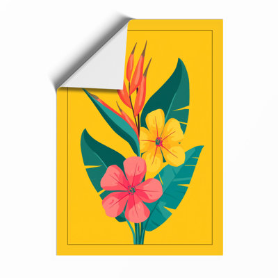 Tropical Bouquet Botanical - Framed Print