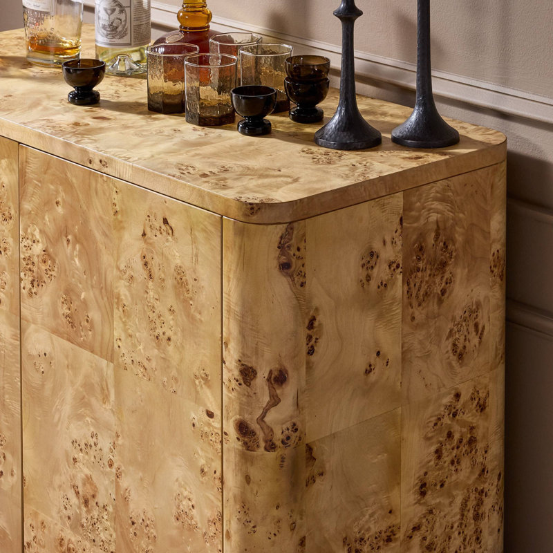 Mullins Small Cabinet-Natural Mappa Burl