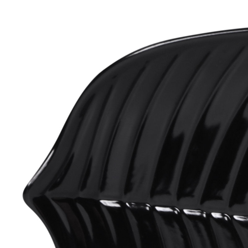 Elite Global Solutions Tropicana Melamine Platter, Black, 1" H x 10.25" W x 5" D