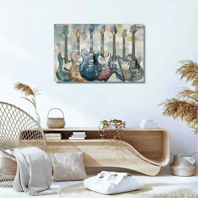 Ensemble de 1 toile murale Collection Guitare