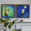 Happy Fox - Ensemble de 2 encadrements d'art textuel sur toile-1063643292-1063643288