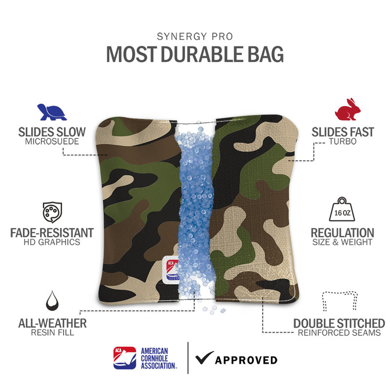 Sacs camouflage Synergy Pro Cornhole, Vert