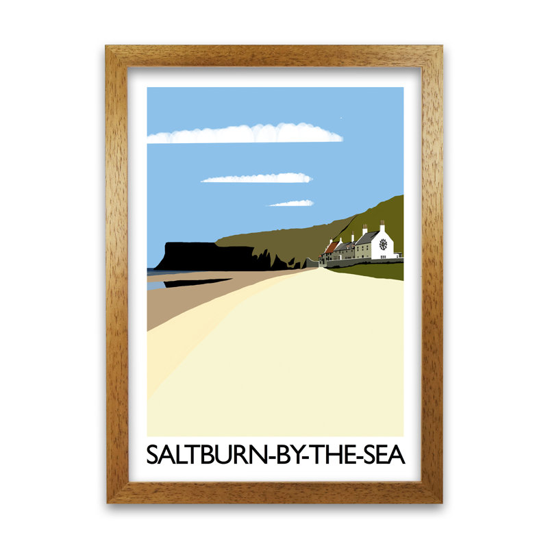 Saltburn-By-The-Sea by Richard O'Neill - Single Picture Frame Print, 59.4 cm H x 42 cm W, Brown