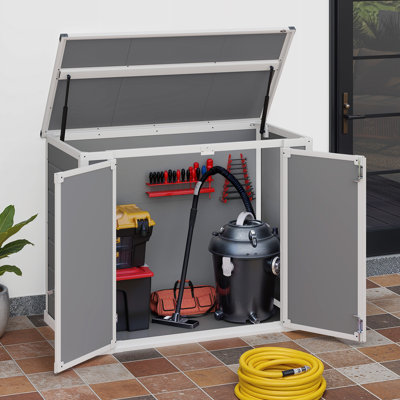 Edrosie Inc 35Cuft Resin Horizontal Outdoor Storage Shed