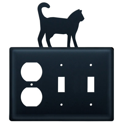 Cat 3-Gang Duplex Outlet / Toggle Light Switch Combination Wall Plate