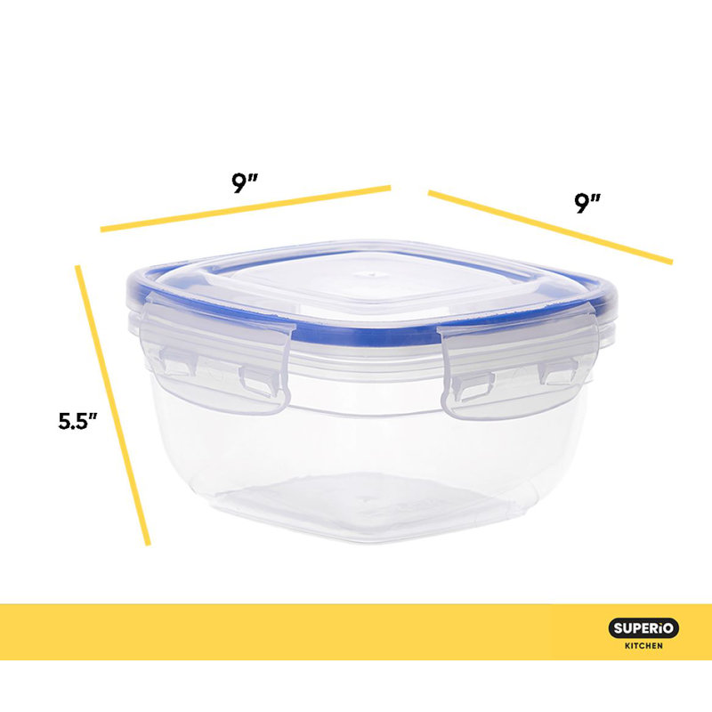 Vasque de rangement pour aliments 20 oz., H 5,5 po x l 9 po x P 9 po