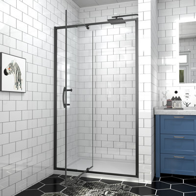 privdr 38"-42" W X 71" H Pivot Swing Semi-Frameless Shower Door with 1/4" Tempered Clear Glass