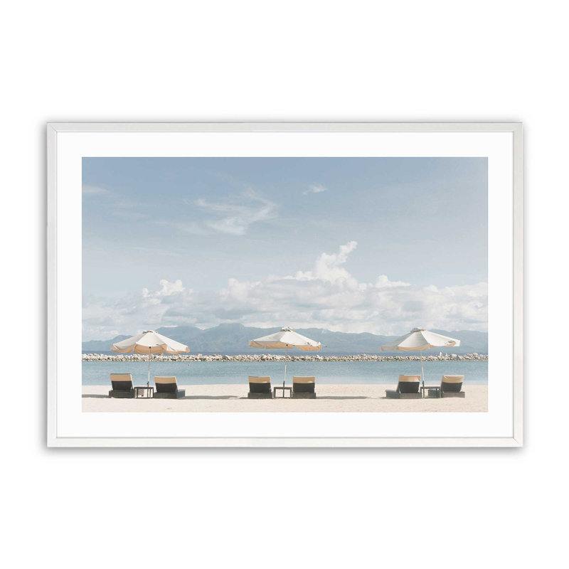 Imprimé sérénité ensoleillé, Cadre opaque blanc, H 13 po x l 17 po x P 1,25 po