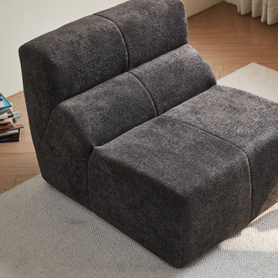 Fauteuil simple en velours de luxe