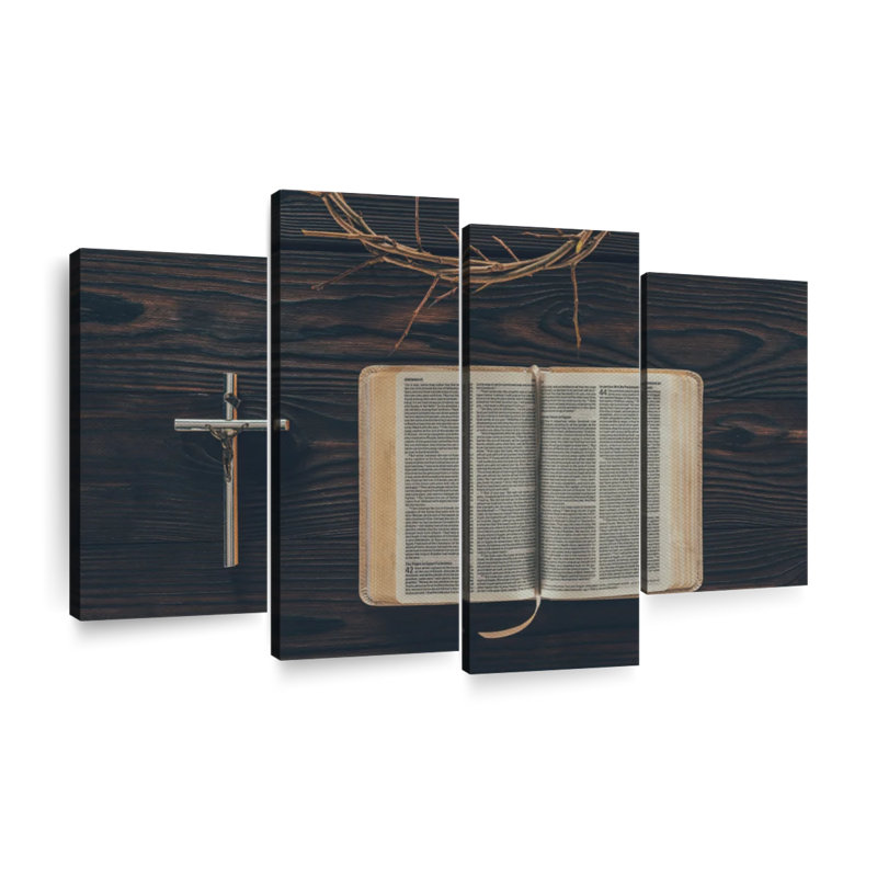 Bible, reproduction d'art sur toile, H 22 po x l 36 po x P 1 po