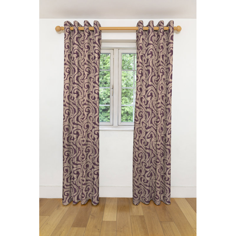 Holoman Blackout Curtain Pair, Width 116 x Drop 228cm, Aubergine Purple