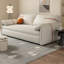 Canapé-lit causeuse 100% polyester beige-130074162