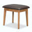 Ensemble de coiffeuse classique en bois avec miroir rabattable et tabouret, coiffeuse avec trois tiroirs et espace de rangement