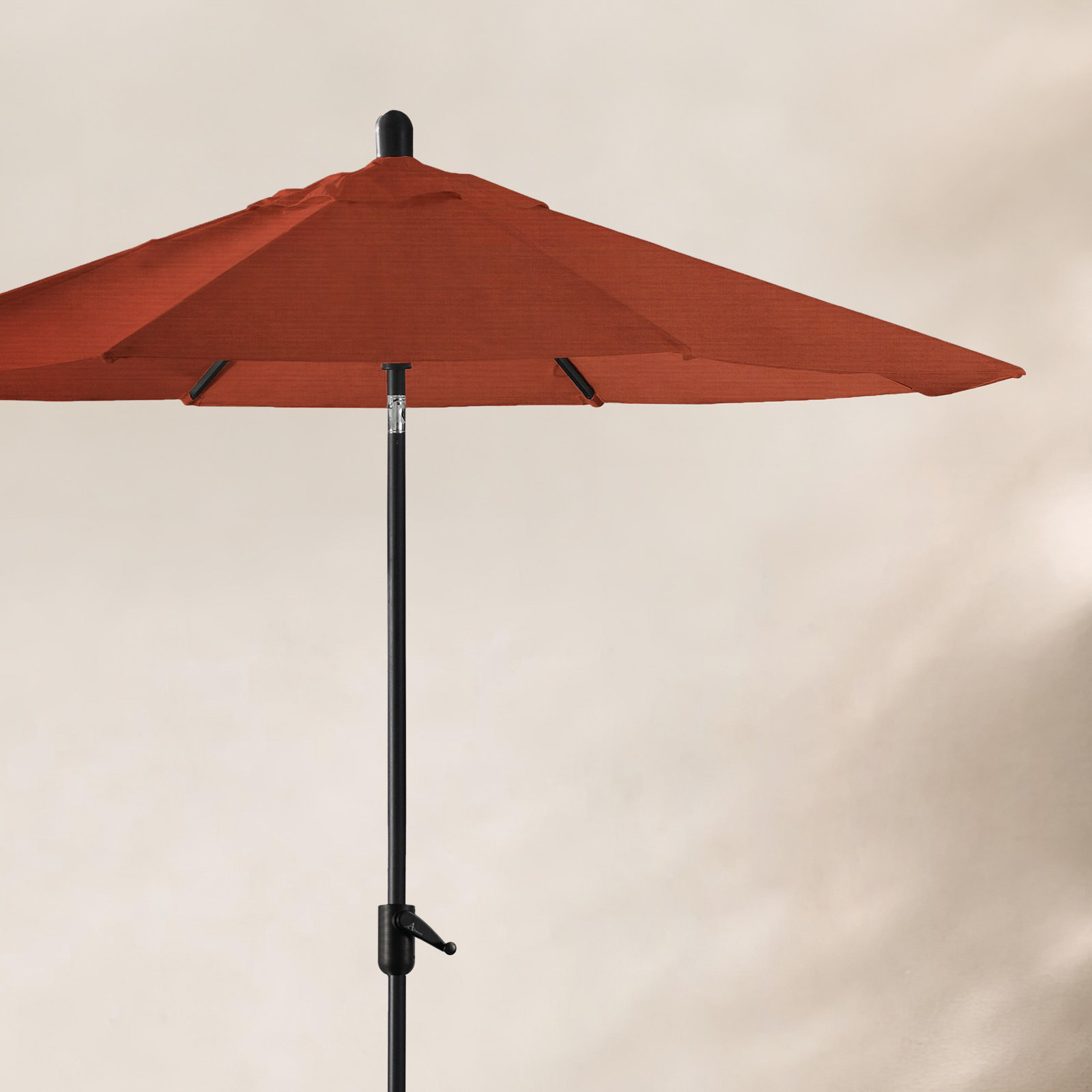 Natalie 8.7' Sunbrella® Market Umbrella, Starring Gray, Canvas Terracotta Sunbrella® Canvas