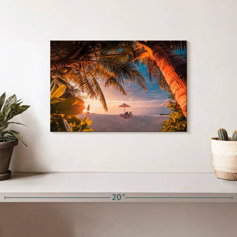 Gillard Maldives Beach Sunset, H 8 po x l 12 po