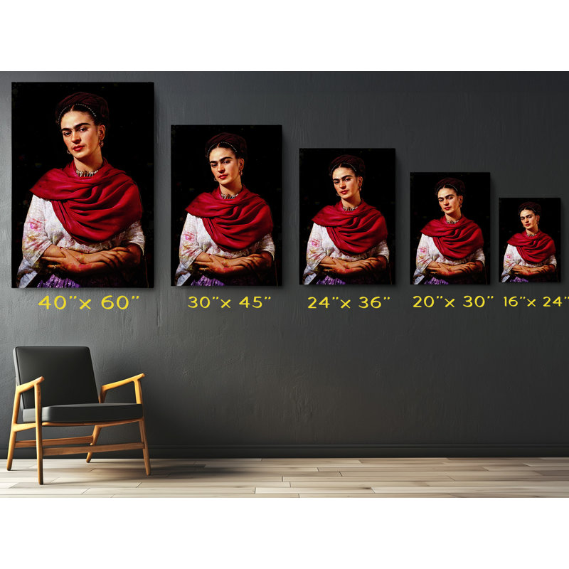 Impression sur toile Frida Kahlo, H 45 po x l 30 po