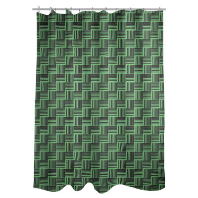 Rideau de douche simple basketweave rayures classic