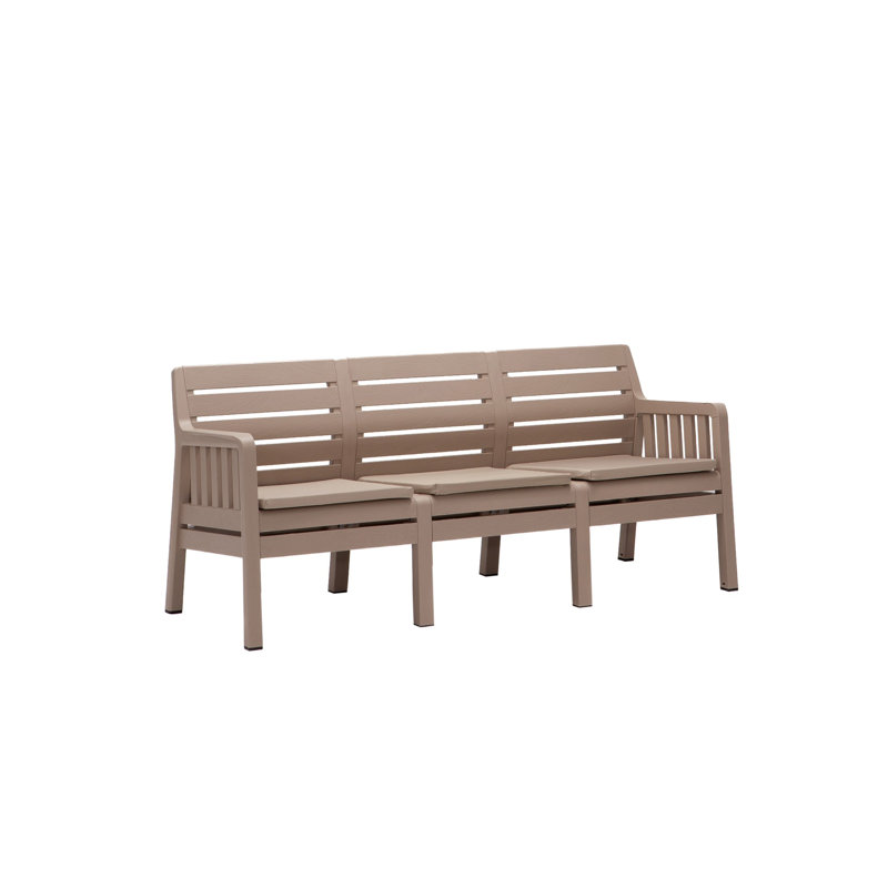 Cardamom 190cm Wide Patio Sofa with Cushions, Beige