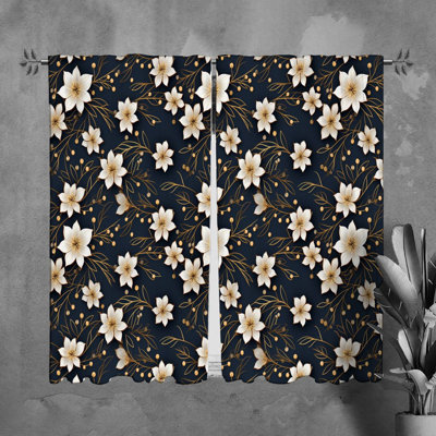 Rideaux à motif floral - 6140