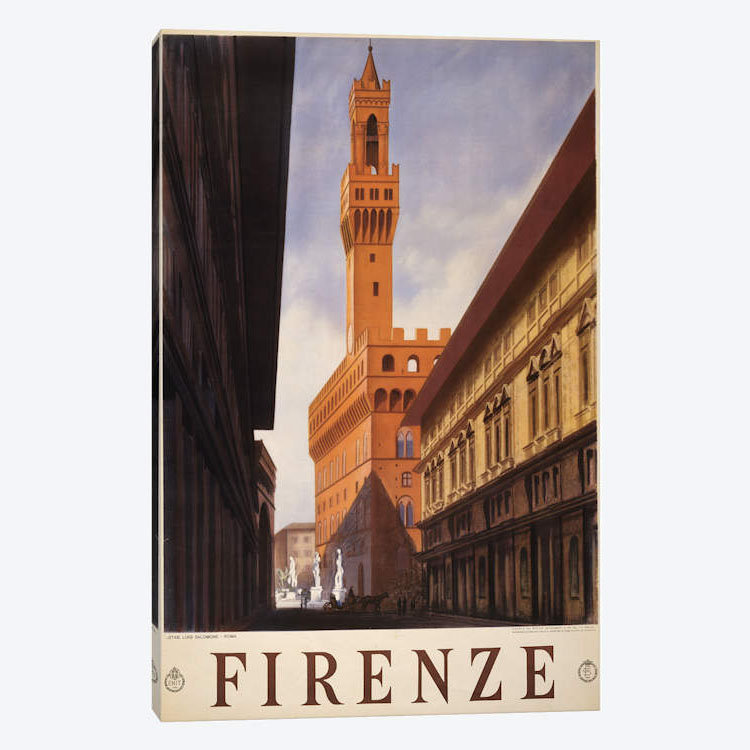 « firenze », reproduction de photo sur toile, H 12 po x l 8 po x P 0,75 po, Toile tendue, Pas de tapis