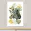 IDÉE4WALL, reproduction d'art sur toile, pastel, vert, jaune, feuille de forêt, abstrait, nature, illustrations, art moderne, bureau décoratif FloFCV-A09-2208-73621439-73621440