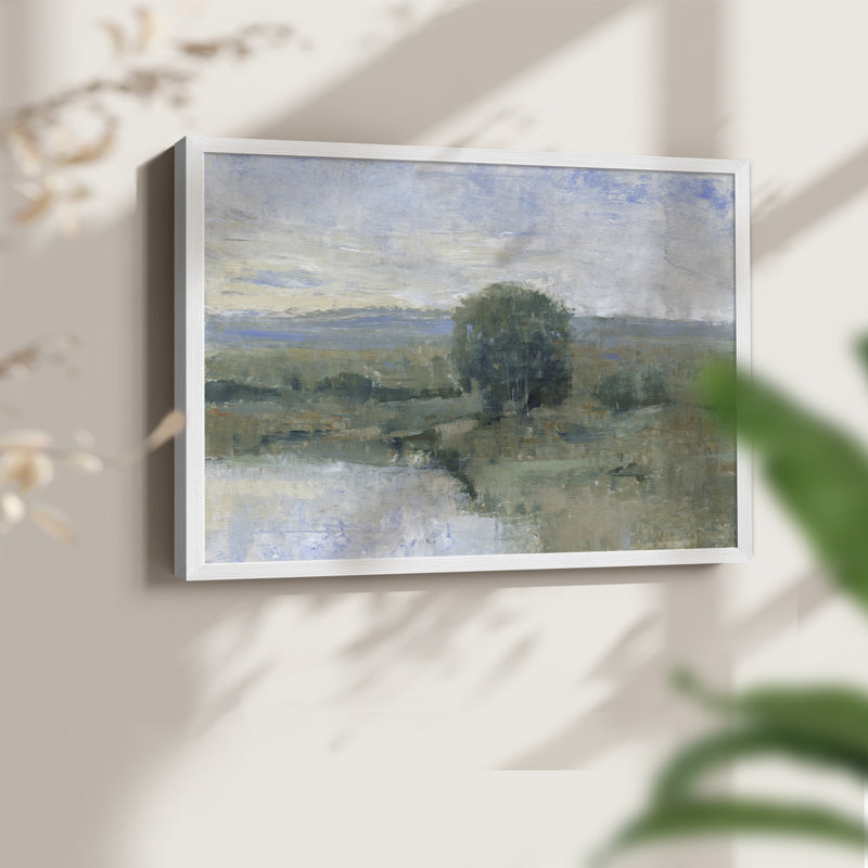 Riverbank Impression II - Reproduction encadrée - Restickable, H 11 po x l 14 po, Blanc
