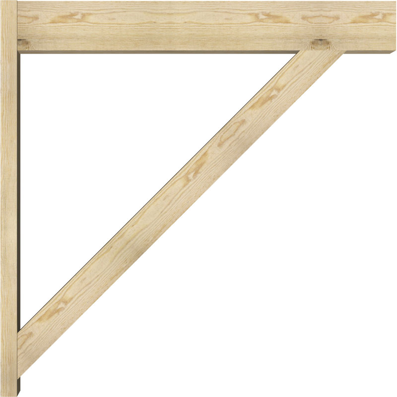 Pavé traditionnel traditionnel, P 48 po x H 48 po, Sapin Douglas de 6 po (sciage brut)