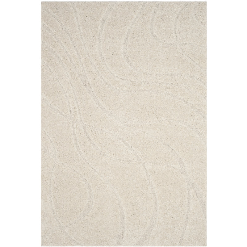 Reidy Machine Woven Polypropylene Beige Rug, Rectangle 69 x 122 cm